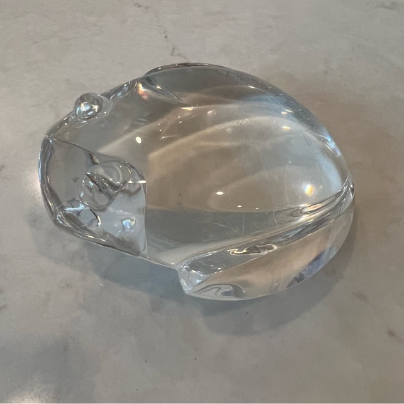 Val St Lambert Large Frog Crystal Glass Figurine Paperweight - Picture 2 of 8